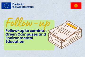 Follow-up to seminar: Green Campuses and Environmental Education Follow-up to seminar: Green Campuses and Environmental Education