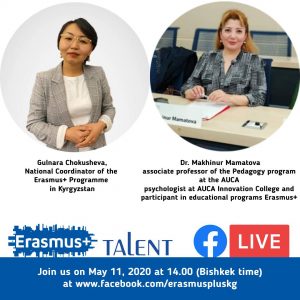 Live stream with Dr. Makhinur Mamatova, Erasmus+ Talent project